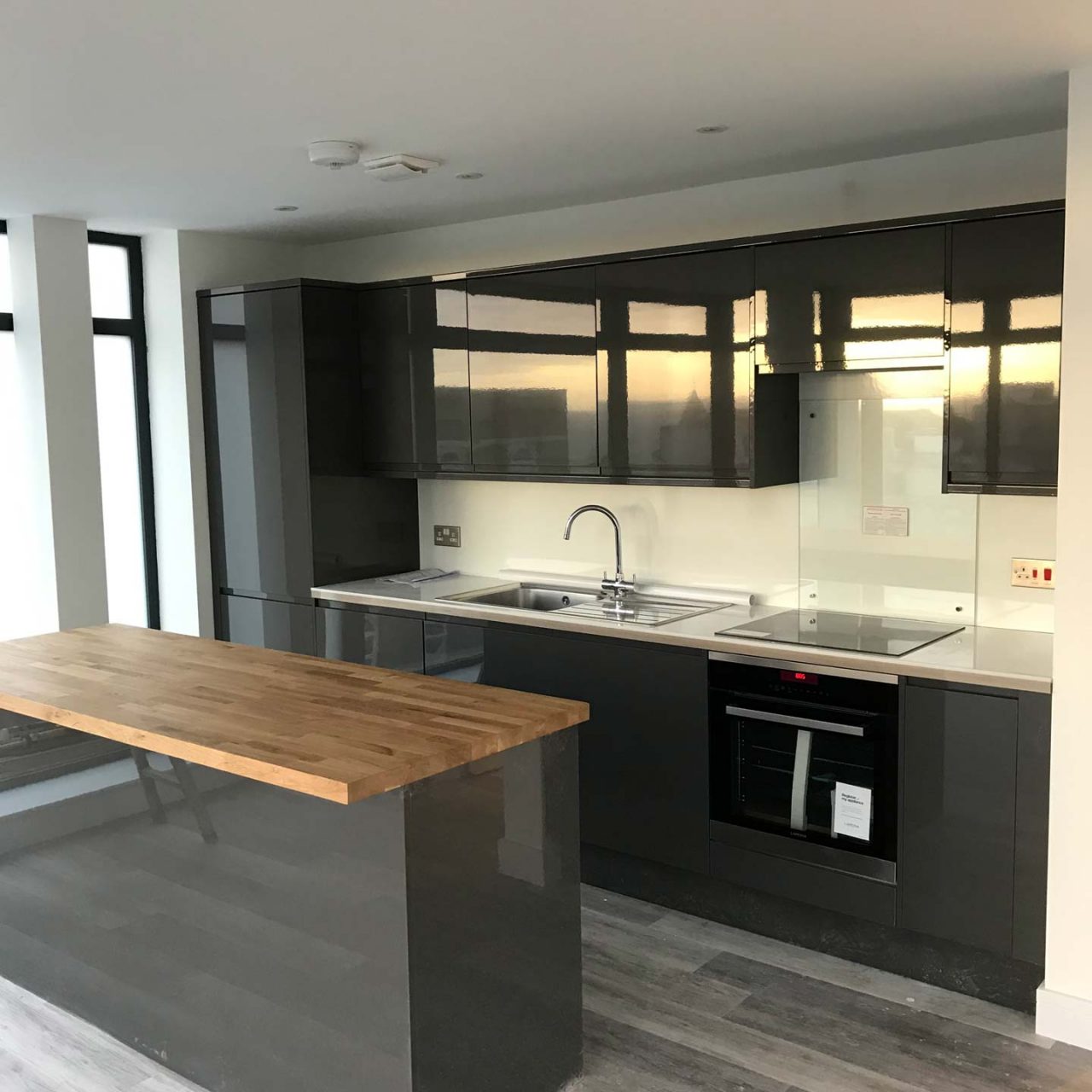 Kitchen Fit for a New Build in Hinton Road Bournemouth by Emerald Builders