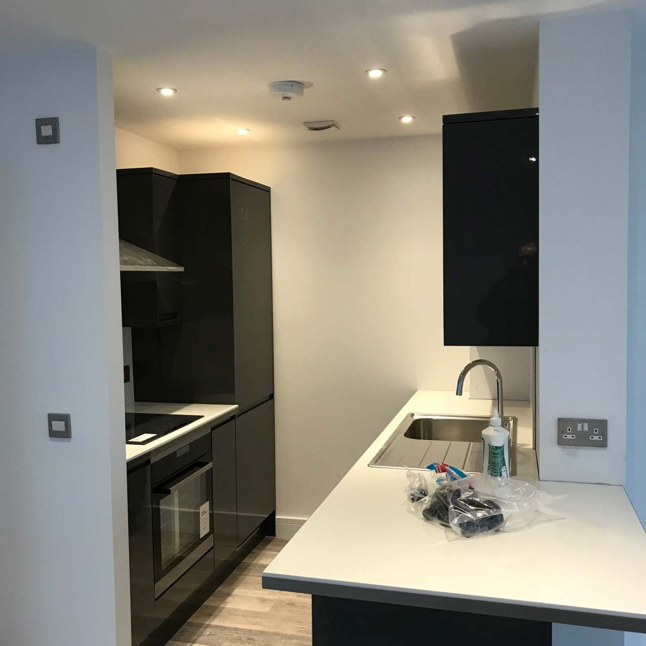 Kitchen Fit for a New Build in Hinton Road Bournemouth by Emerald Builders