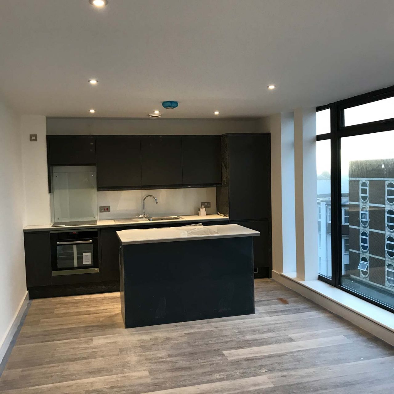 Kitchen Fit for a New Build in Hinton Road Bournemouth by Emerald Builders