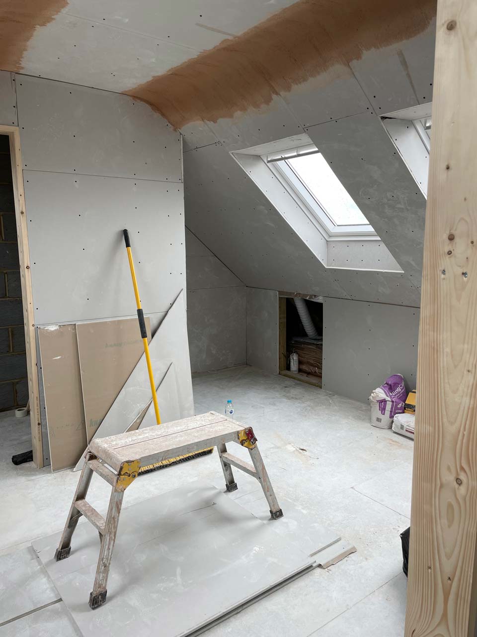 Loft Conversion Completed in Canford Heath Poole by Emerald Builders - During Photo Loft Conversion Completed in Canford Heath Poole by Emerald Builders - During Photo